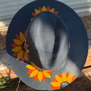 Sunflower Hand-Painted Hat